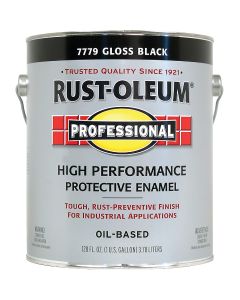 Rust-Oleum Gloss VOC for SCAQMD Professional Enamel, Black, 1 Gal.