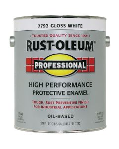 Rust-Oleum Gloss VOC for SCAQMD Professional Enamel, White, 1 Gal.