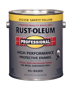 Rust-Oleum Gloss VOC for SCAQMD Professional Enamel, Yellow, 1 Gal.
