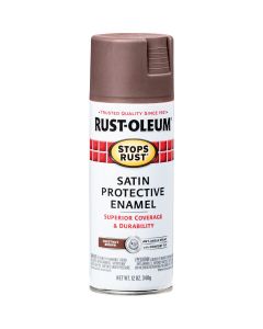 Rust-Oleum Stops Rust Decor 12 Oz. Satin Spray Paint, Chestnut Brown