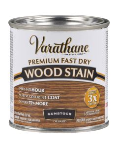 Varathane Fast Dry Gunstock Wood Urethane Modified Alkyd Interior Wood Stain, 1/2 Pt.