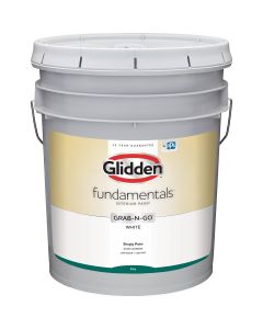 Glidden Fundamentals Grab-N-Go White Flat 5 Gallon