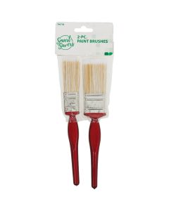 Smart Savers 1 In. Flat, 1-1/2 In. Flat Polyester Assorted Paint Brush Set (2-Pack)