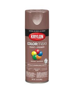 Krylon ColorMaxx 11 Oz. Brushed Metallic Satin Spray Paint, Sparkling Canyon