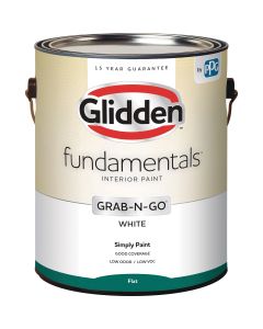 Glidden Fundamentals Grab-N-Go White Flat 1 Gallon