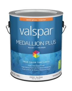 Valspar Medallion Plus Premium Paint & Primer Semi-Gloss Interior Paint, Tint Base, 1 Gal.