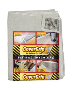 CoverGrip 5 Ft. x 8 Ft. 8 Oz. Non-Slip Safety Drop Cloth