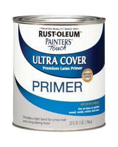 Rust-Oleum Painter's Touch Ultra Cover Latex Interior/Exterior Primer, Gray, 1 Qt.