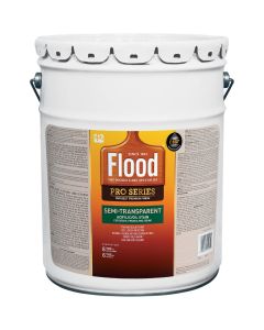 Flood Semi-Transparent Alkyd/Oil Wood Stain & Finish In One, Neutral, 5 Gal.