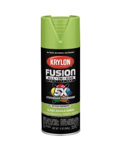 Krylon Fusion All-In-One 12 Oz. Gloss Spray Paint, Jungle Green