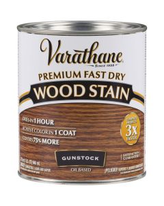 Varathane Fast Dry Gunstock Urethane Modified Alkyd Interior Wood Stain, 1 Qt.