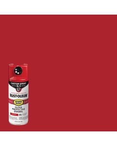 Rust-Oleum Stops Rust 12 Oz. Custom Spray 5 in 1 Gloss Spray Paint, Sunrise Red
