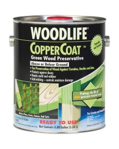 Rust-Oleum Woodlife Water-Based Coppercoat Green Wood Preservative, 1 Gal.
