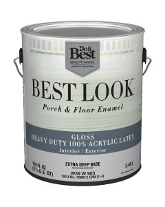 Best Look 1 Gal. Extra Deep Base Heavy-Duty Acrylic Latex Gloss Porch & Floor Enamel