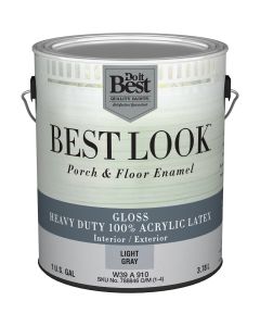 Best Look 1 Gal. Light Gray Base Heavy-Duty Acrylic Latex Gloss Porch & Floor Enamel