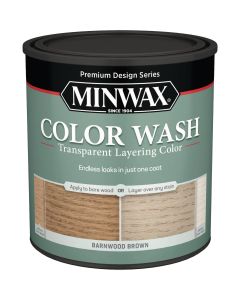 Minwax Color Wash Transparent Layering Color, Barnwood Brown, 1 Qt.