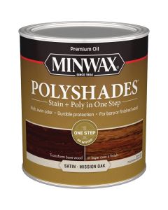 Minwax Polyshades 1 Qt. Satin Stain & Finish Polyurethane In 1-Step, Mission Oak