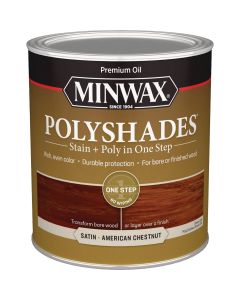Minwax Polyshades 1 Qt. Satin Stain & Finish Polyurethane In 1-Step, American Chestnut
