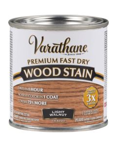 Varathane Fast Dry Light Walnut Urethane Modified Alkyd Interior Wood Stain, 1/2 Pt.
