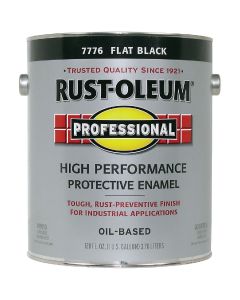 Rust-Oleum Flat VOC for SCAQMD Professional Enamel, Black, 1 Gal.