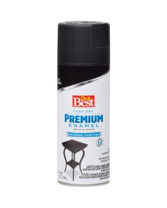Do it Best Premium Enamel 12 Oz. Flat Spray Paint, Black