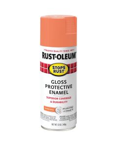 Rust-Oleum Stops Rust Gloss Island Coral 12 Oz. Protective Enamel Spray Paint