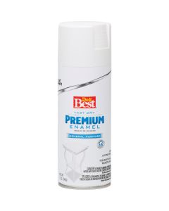 Do it Best Premium Enamel 12 Oz. Flat Spray Paint, White