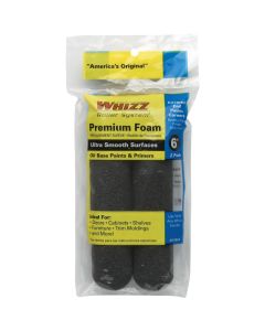 Whizz Roller System 6 In. x 1/4 In. Premium Black Foam Mini Roller Cover (2-Pack)