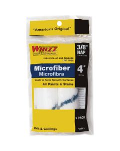 Whizz Xtra Sorb 4 In. x 3/8 In. Microfiber Roller Cover (2-Pack)