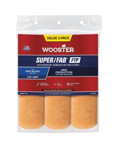 Wooster Super/Fab FTP 9 In. x 1/2 In. Knit Fabric Roller Cover (3- Pack)