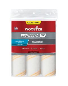 Wooster Pro/Doo-Z FTP 9 In. x 3/8 In. Woven Fabric Roller Cover (3-Pack)