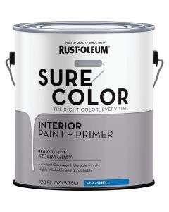 Rust-Oleum Sure Color Eggshell Storm Gray Interior Wall Paint and Primer, Gallon