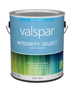 Valspar Integrity Select Paint & Primer Flat Interior Paint, White, 1 Gal.