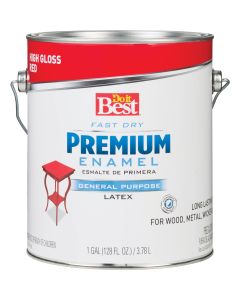 Do it Best Fast Dry Acrylic Latex Gloss Premium Enamel, Red, 1 Gal.