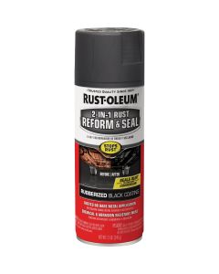 Rust-Oleum Stops Rust 2-In-1 Rust Reform and Seal Spray, 12 Oz., Black