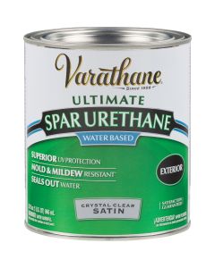 Varathane Satin Clear Water Based Exterior Spar Urethane, 1 Qt.