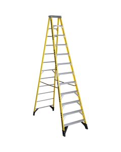 Werner 12 Ft. Fiberglass Step Ladder with 375 Lb. Load Capacity Type IAA Ladder Rating