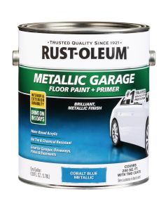 Rust-Oleum Metallic Garage Floor Paint + Primer, 1 Gal., Cobalt Blue
