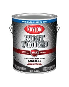 Krylon Rust Tough Gloss Anti-Rust Safety Color Rust Control Enamel, Safety Blue, 1 Gal.