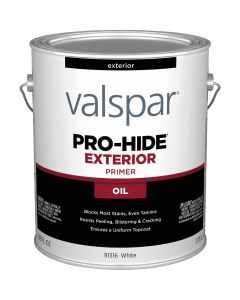 Valspar Pro-Hide Exterior Oil Based Primer, White, 1 Gal.