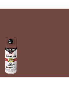 Rust-Oleum Stops Rust 12 Oz. Custom Spray 5 in 1 Flat Spray Paint, Brown