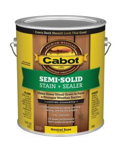 Cabot Semi-Solid Deck & Siding Stain, 1406 Neutral, 1 Gal.