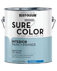 Rust-Oleum Sure Color Eggshell Sky Blue Interior Wall Paint and Primer, Gallon