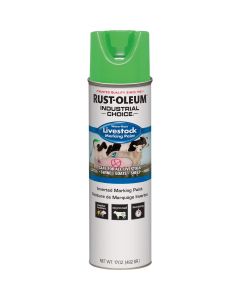 Rust-Oleum Industrial Choice 17 Oz. Fluorescent Green Livestock Marking Paint