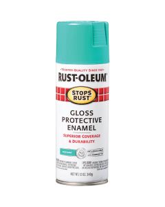 Rust-Oleum Stops Rust Gloss 12 Oz. Deep Mint Spray Paint Protective Enamel