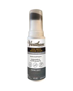 Varathane Less Mess Smoke Gray Water-Based Interior Wood Stain, 4 Oz.