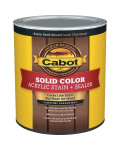 Cabot Solid Color Neutral Base Acrylic Stain + Sealer, 1 Qt.