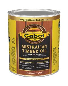 Cabot Australian Timber Oil Translucent Exterior Oil Finish, Mahogany Flame, 1 Qt.