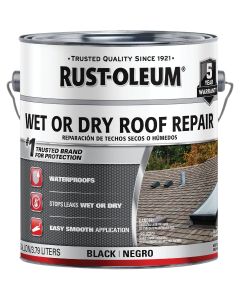 Rust-Oleum 1 Gal. Black Wet or Dry Roof Repair