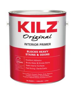 Kilz Original Oil-Based Low VOC Interior Primer Sealer Stainblocker, White, 1 Gal.
